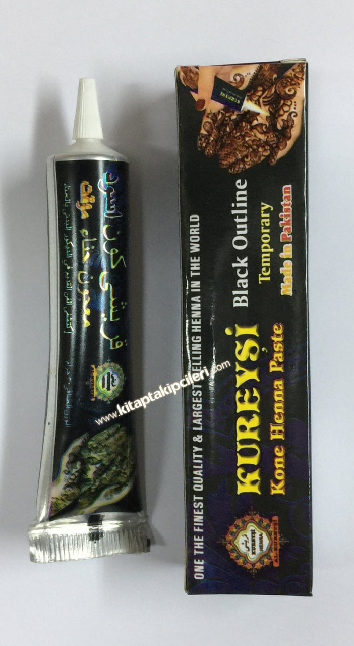 Kureyşi Hint Dövme Kınası Siyah, Kone Henna Paste, 30 g