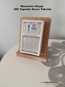 Ahşap Masa Üstü 2026 Yılı TÜRKİYE TAKVİMİ Namaz Vakitli 365 Yapraklı Duvar Takvimi