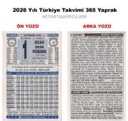 Ahşap Masa Üstü 2026 Yılı TÜRKİYE TAKVİMİ Namaz Vakitli 365 Yapraklı Duvar Takvimi