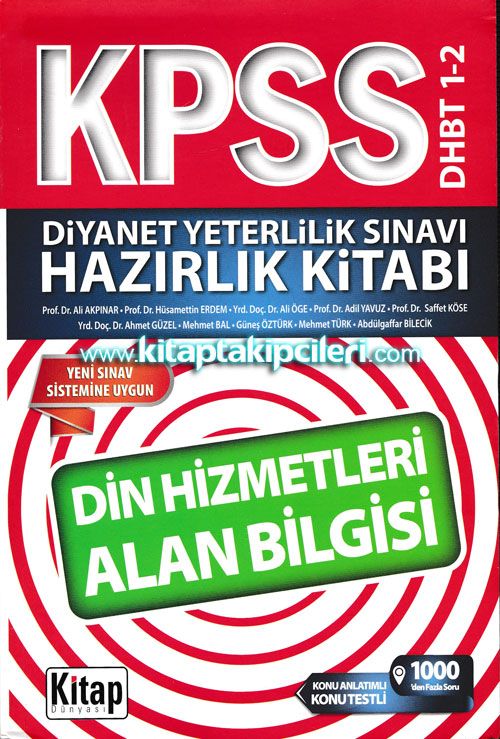 KPSS DHBT 1-2 Diyanet Yeterlilik Sınavı Hazırlık Kitabı Din Hizmetleri Alan Bilgisi Konu Anlatımlı Konu Testli