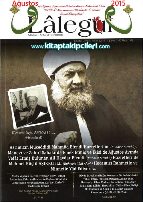 Lalegül Dergisi Ağustos 2015 Sayısı