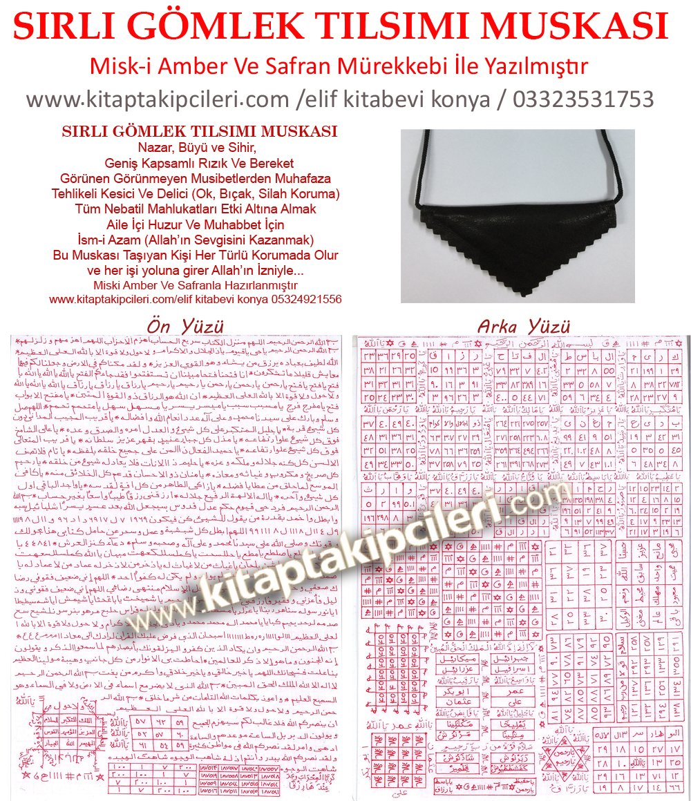 Sırlı Gömlek Tılsımı Muskası Deri Kolye Misk-i Amber Ve Safran Mürekkebi İle Hazırlanmıştır