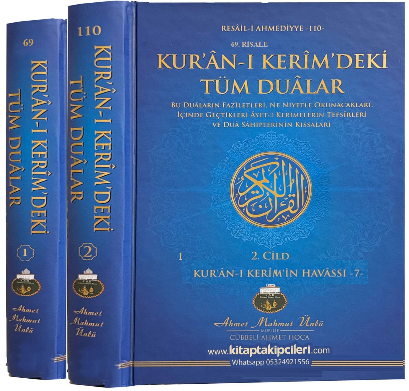Kuranı Kerimdeki Tüm Dualar ve Faziletleri, Kuranı Kerimin Havası, Ayeti Kerimelerin Tefsirleri, Kıssaları, Cübbeli Ahmet Hoca, 2 Kitap 1328 Sayfa