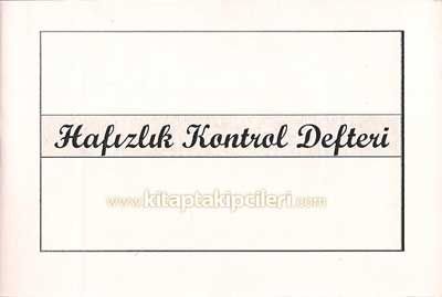 Hafızlık Kontrol Defteri Cep Boy