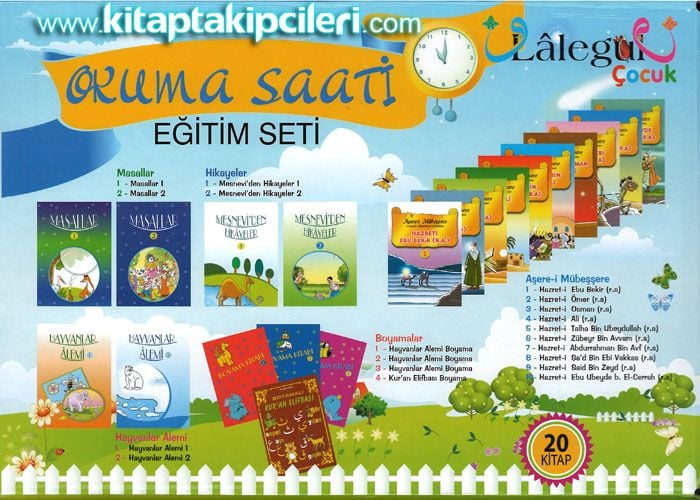 Lalegül Çoçuk Okuma Saati Eğitim Seti, Dini, Renkli, Resimli 20 Kitap