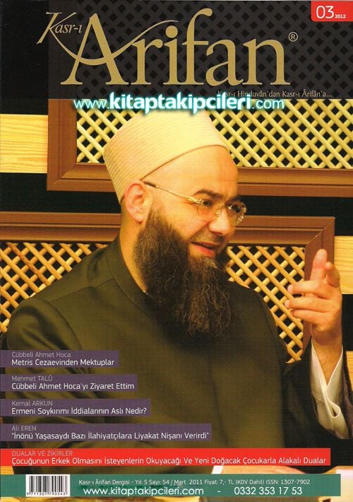 Kasr-ı Arifan Dergisi Mart 2012 Sayısı Cübbeli Ahmet Hoca Dualar