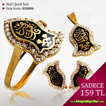 Nali Şerif Takı Seti Yüzük Küpe Kolye Zincir