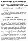 El Yazması Ayeti Hırz, Korunma Sığınma Ayetleri Ve Duaları, Safran Misk Gülsuyu Karışımı Mürekkeple Elle Yazılmıştır, KAYNAK Teshilül Menafi Kitabı, Toplam 3,5 Sayfa